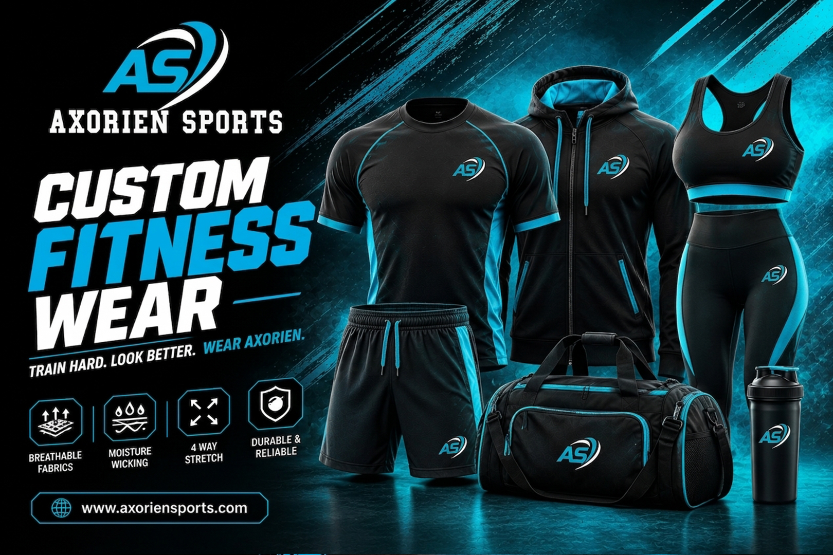 Home Fitnesswearbannerblue
